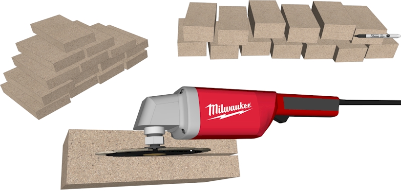 cutting firebrick