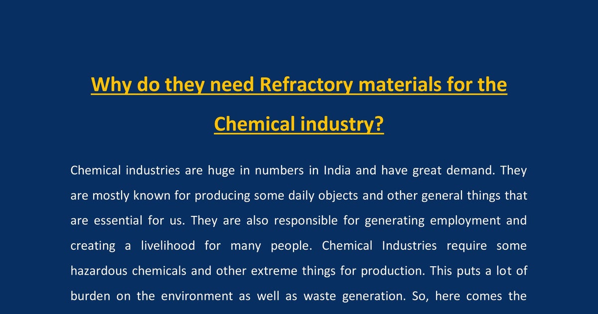 Refractories: What Are They and Why Are They Important?