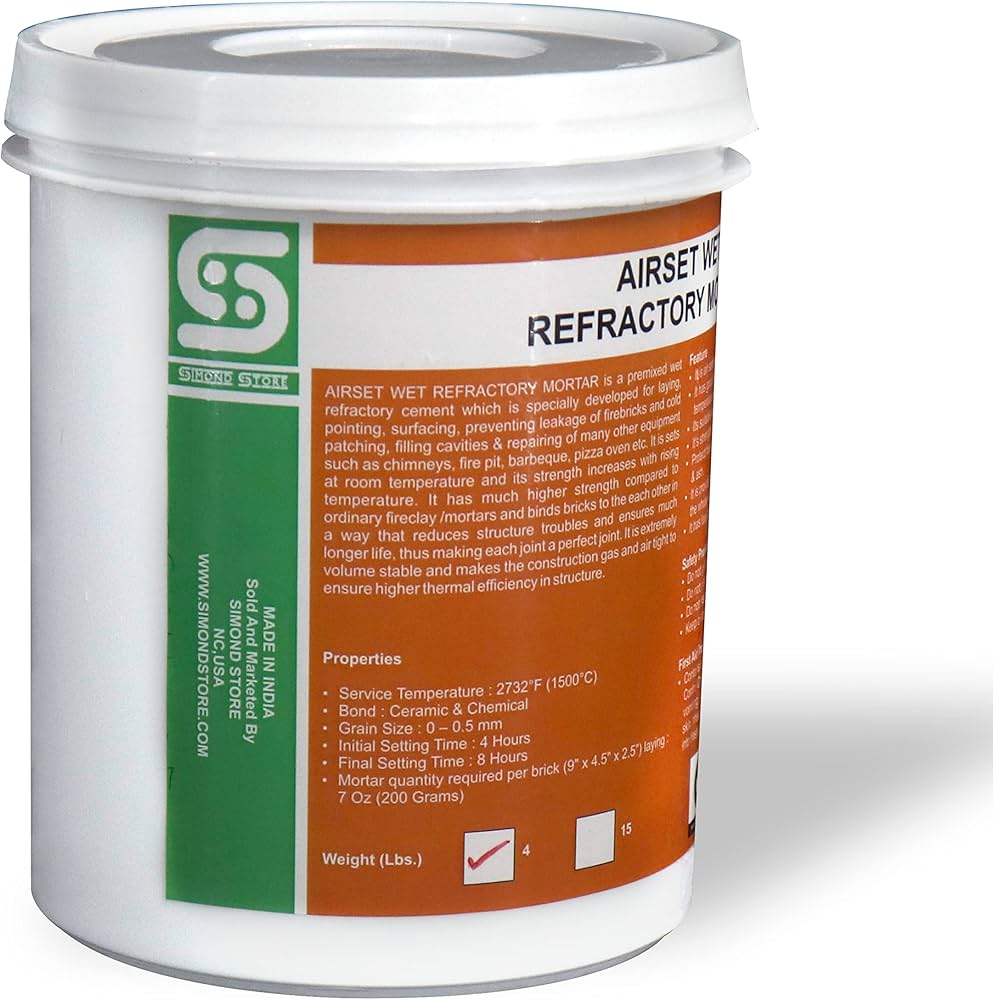 Best Refractory Brick Mortar for Fireplaces and Kilns