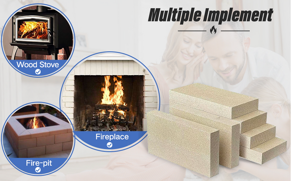 Customizable Refractory Firebrick Panels for Unique Fireplaces