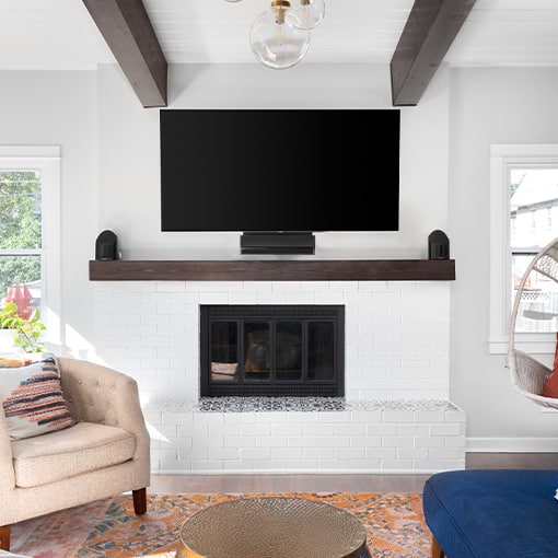 Can you mount a TV over a brick fireplace? Yes, heres how